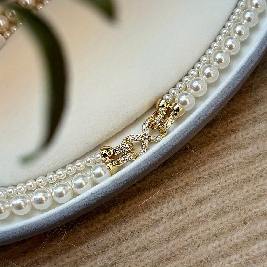 Vintage Shell Necklace with December Birthstone - Double Layer Design